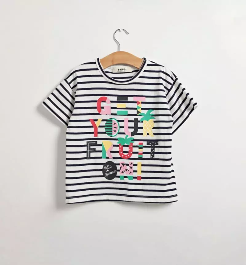 Fashion King - Korean Children Fashion - #childrensboutique - Summer Fruit Stripes Tee - 10