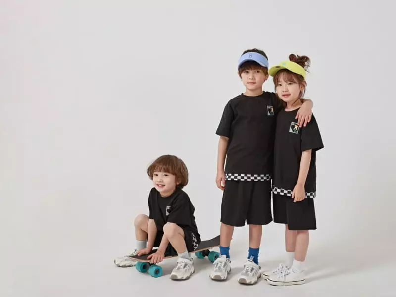 Fashion King - Korean Children Fashion - #childrensboutique - Checker Board Top Bottom Set - 5