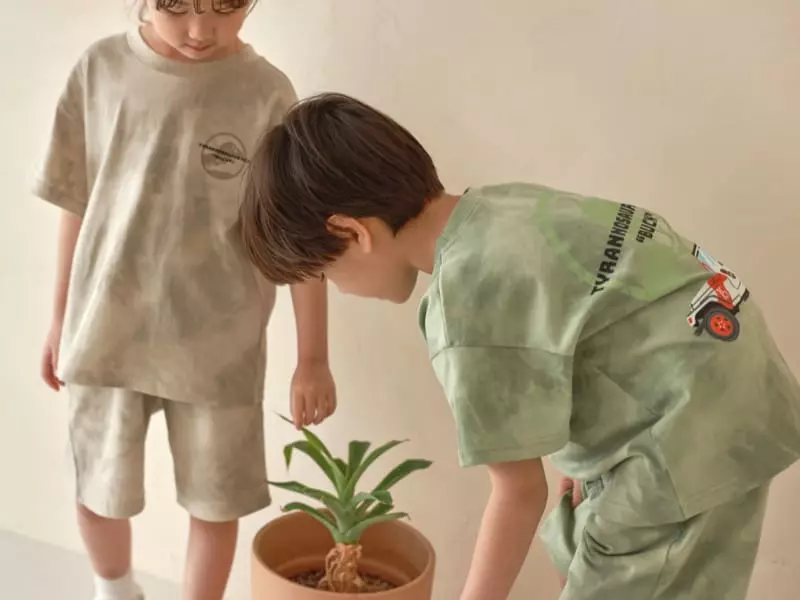 Fashion King - Korean Children Fashion - #childrensboutique - Jurrasic Top Bottom Set - 4