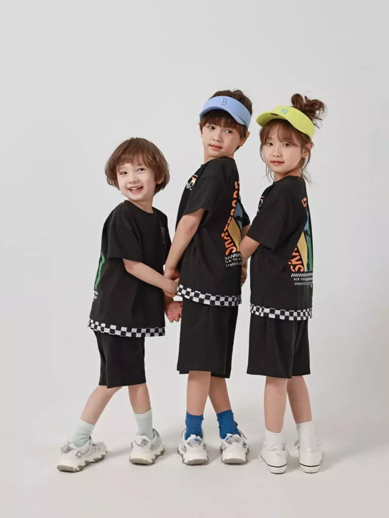 Fashion King - Korean Children Fashion - #discoveringself - Checker Board Top Bottom Set - 7