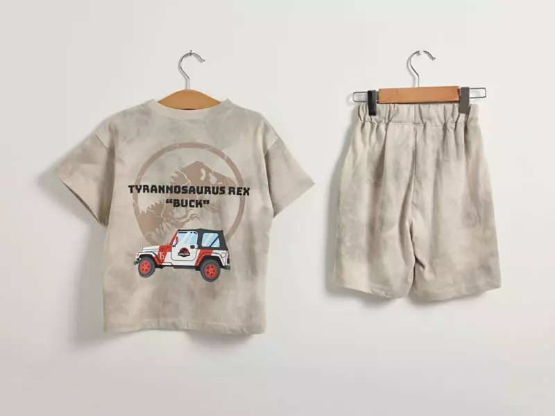 Fashion King - Korean Children Fashion - #littlefashionista - Jurrasic Top Bottom Set - 11