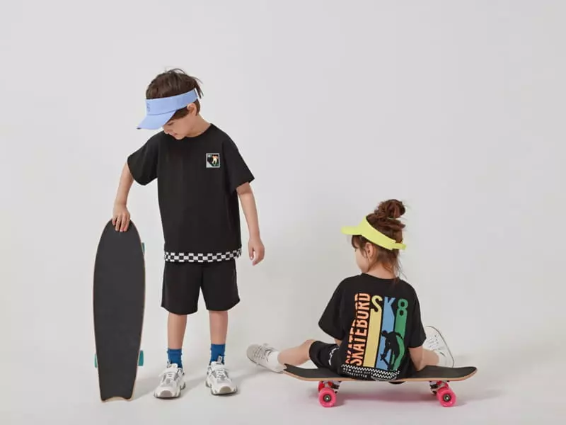 Fashion King - Korean Children Fashion - #stylishchildhood - Checker Board Top Bottom Set - 3