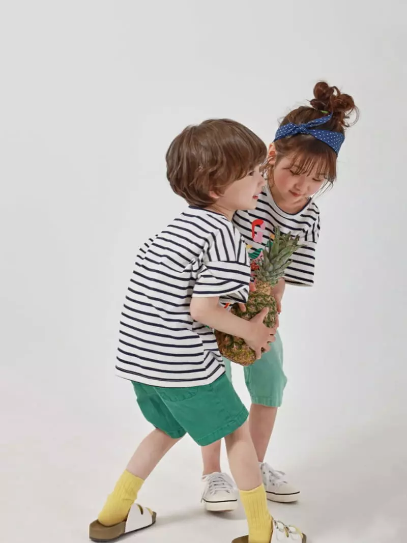Fashion King - Korean Children Fashion - #todddlerfashion - Summer Fruit Stripes Tee - 6