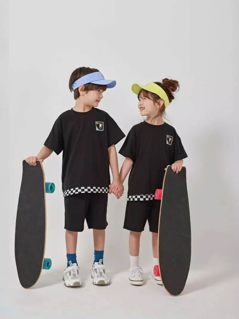 Fashion King - Korean Children Fashion - #todddlerfashion - Checker Board Top Bottom Set