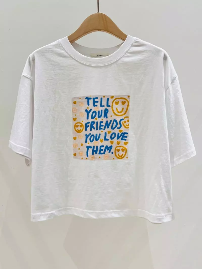 Fifty - Korean Women Fashion - #momslook - Tell Me Tee - 3