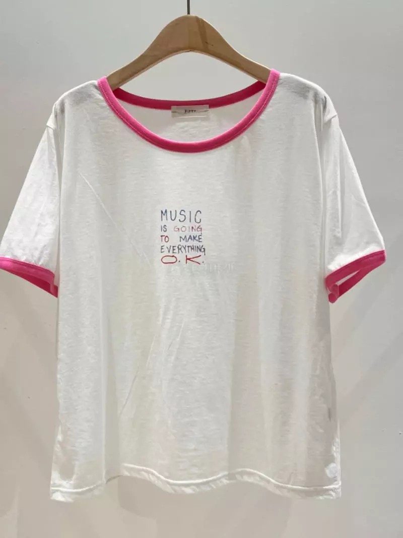 Fifty - Korean Women Fashion - #momslook - Crayon Tee - 4