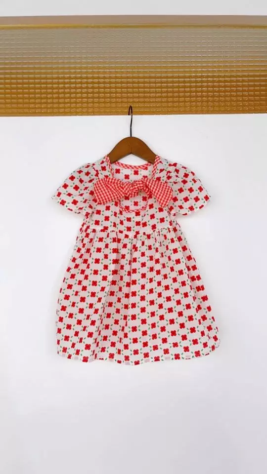 Flower J - Korean Children Fashion - #childofig - Check Ribbon One-piece - 3