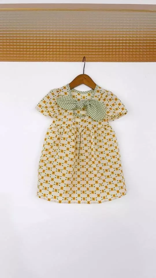 Flower J - Korean Children Fashion - #childrensboutique - Check Ribbon One-piece - 5