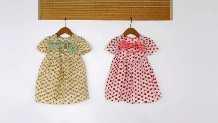 Flower J - Korean Children Fashion - #minifashionista - Check Ribbon One-piece