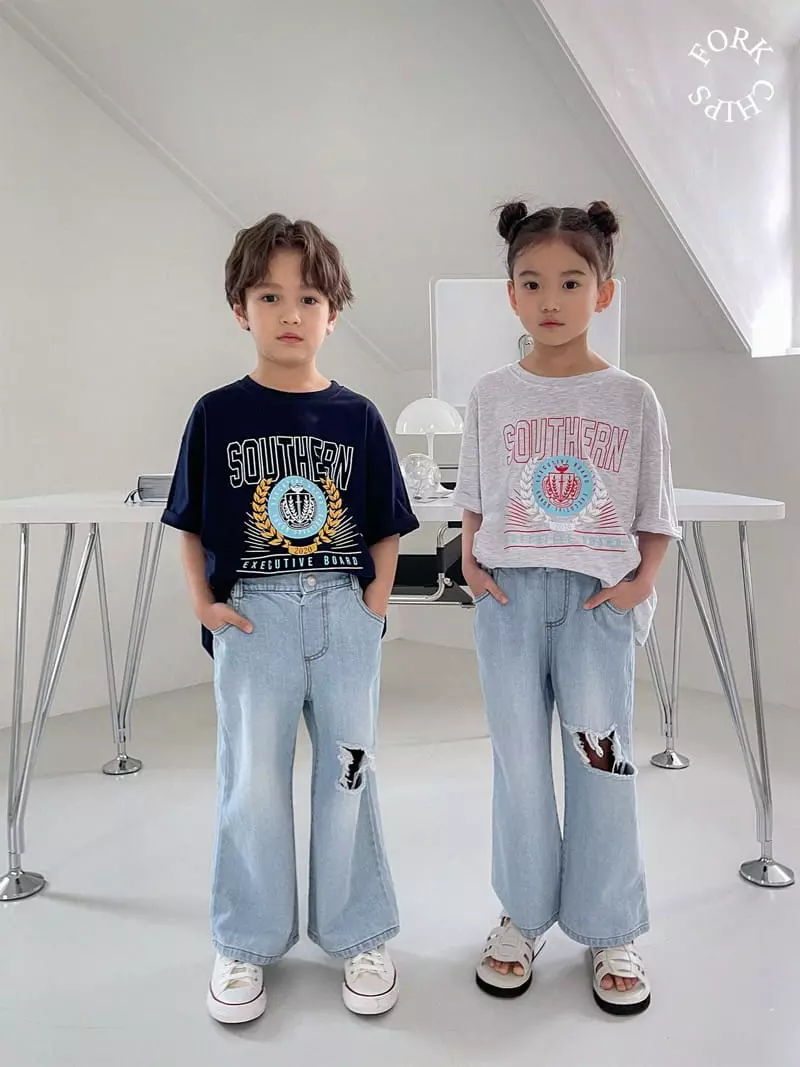 Fork Chips - Korean Children Fashion - #designkidswear - Champion Tee - 9
