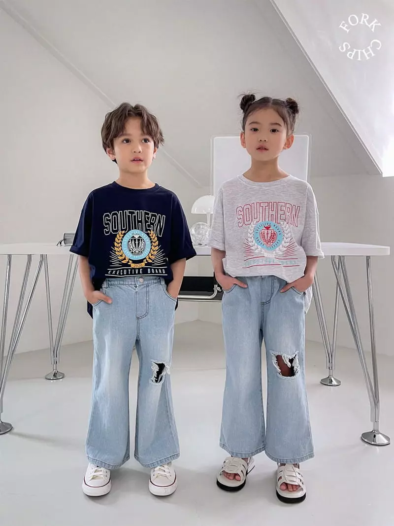 Fork Chips - Korean Children Fashion - #discoveringself - Champion Tee - 10