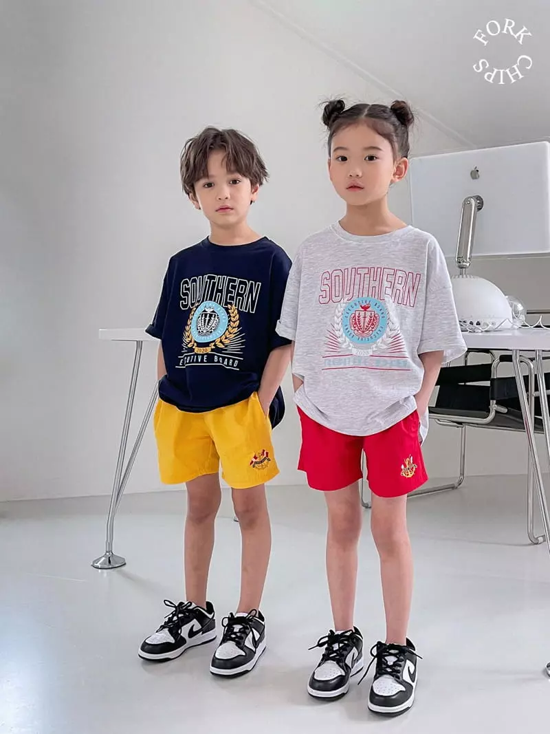 Fork Chips - Korean Children Fashion - #stylishchildhood - Champion Tee - 6