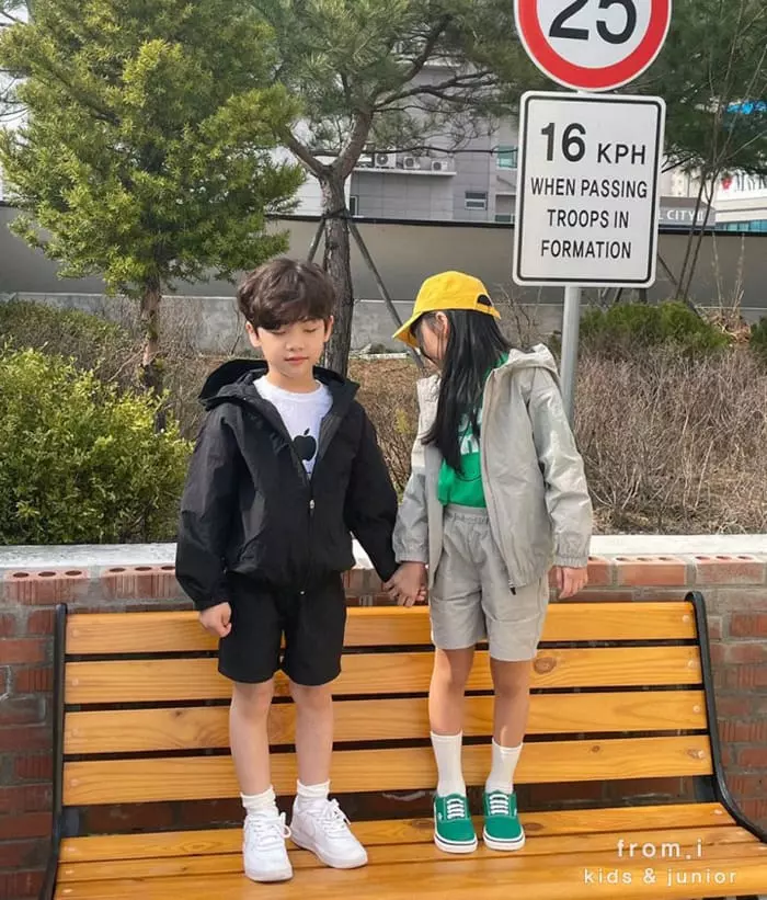 From I - Korean Children Fashion - #Kfashion4kids - Wind Breaker Top Bottom Set - 5