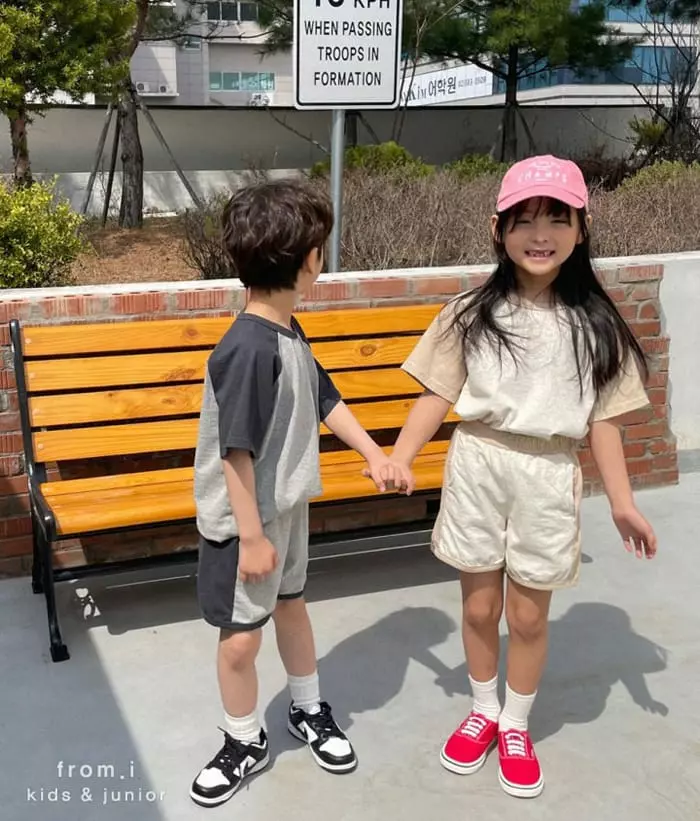 From I - Korean Children Fashion - #kidzfashiontrend - Raglan Top Bottom Set - 4