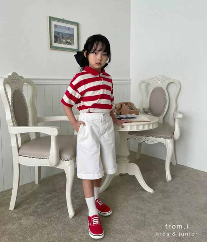 From I - Korean Children Fashion - #fashionkids - Stripes Collar Tee - 7