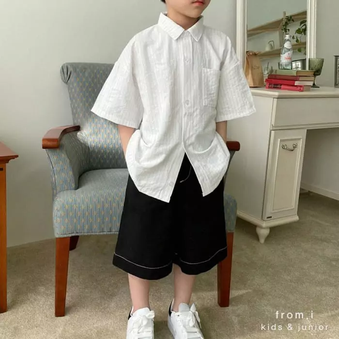 From I - Korean Children Fashion - #discoveringself - Stripes Over Shirt - 4