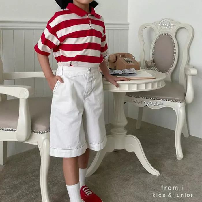 From I - Korean Children Fashion - #kidzfashiontrend - Stripes Collar Tee - 10