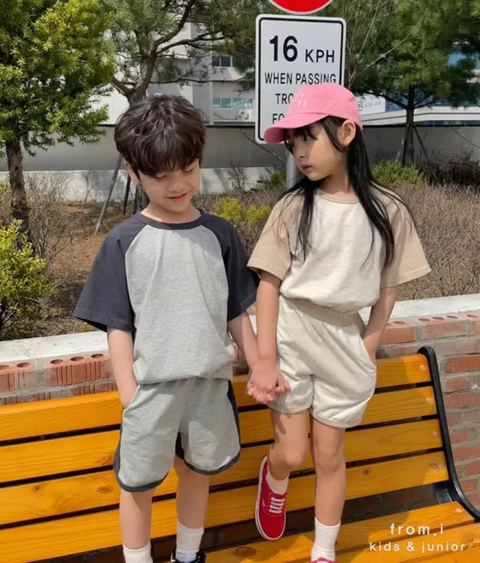 From I - Korean Children Fashion - #magicofchildhood - Raglan Top Bottom Set - 6