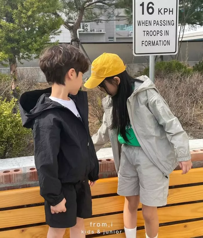 From I - Korean Children Fashion - #minifashionista - Wind Breaker Top Bottom Set - 8
