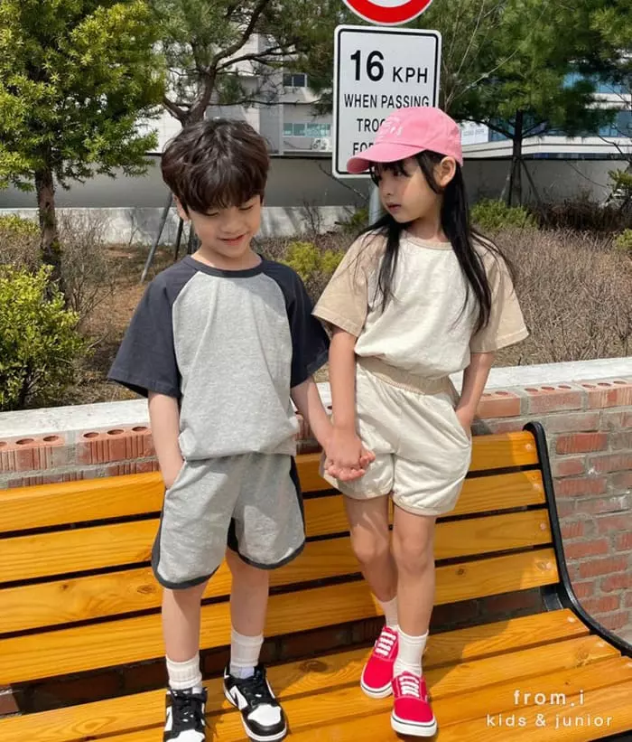 From I - Korean Children Fashion - #minifashionista - Raglan Top Bottom Set - 7