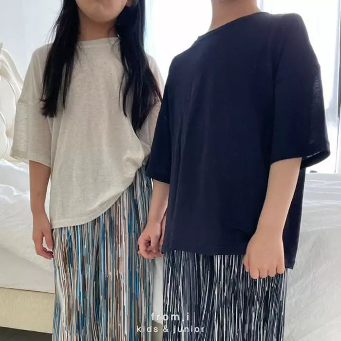 From I - Korean Children Fashion - #prettylittlegirls - Linen Single Tee - 12