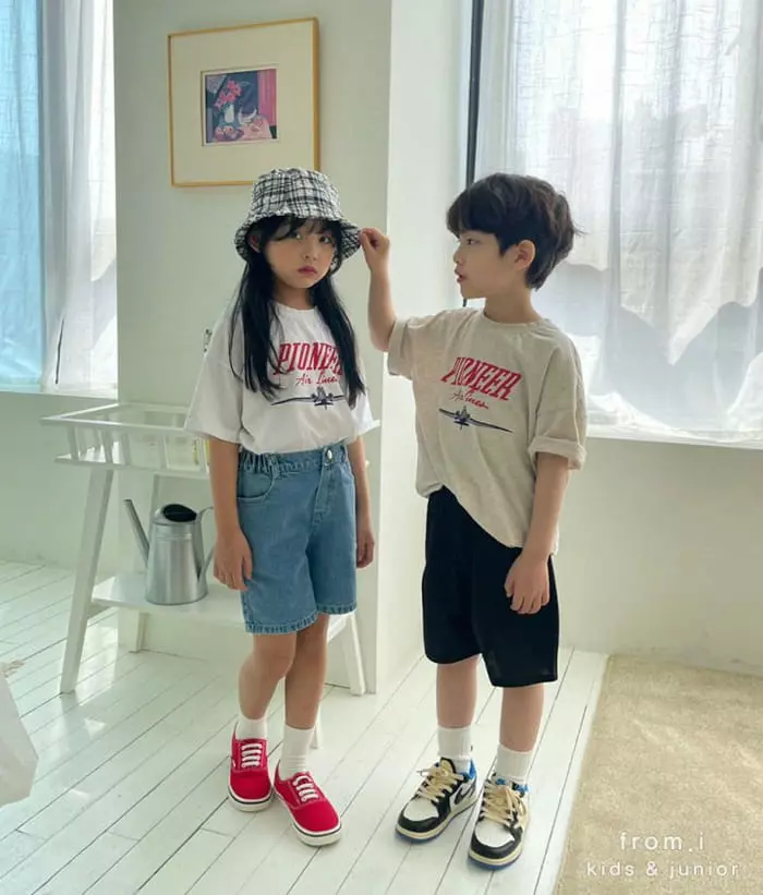 From I - Korean Children Fashion - #prettylittlegirls - Air Line Tee - 3