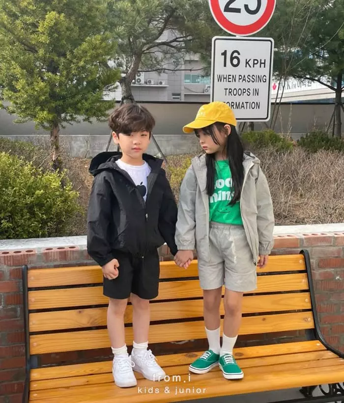 From I - Korean Children Fashion - #stylishchildhood - Wind Breaker Top Bottom Set - 12