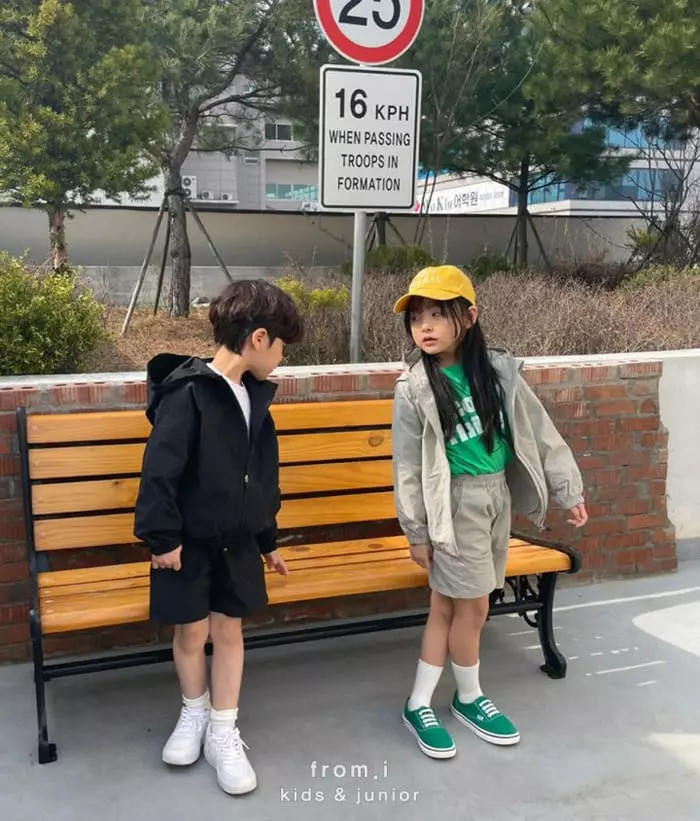 From I - Korean Children Fashion - #todddlerfashion - Wind Breaker Top Bottom Set - 10