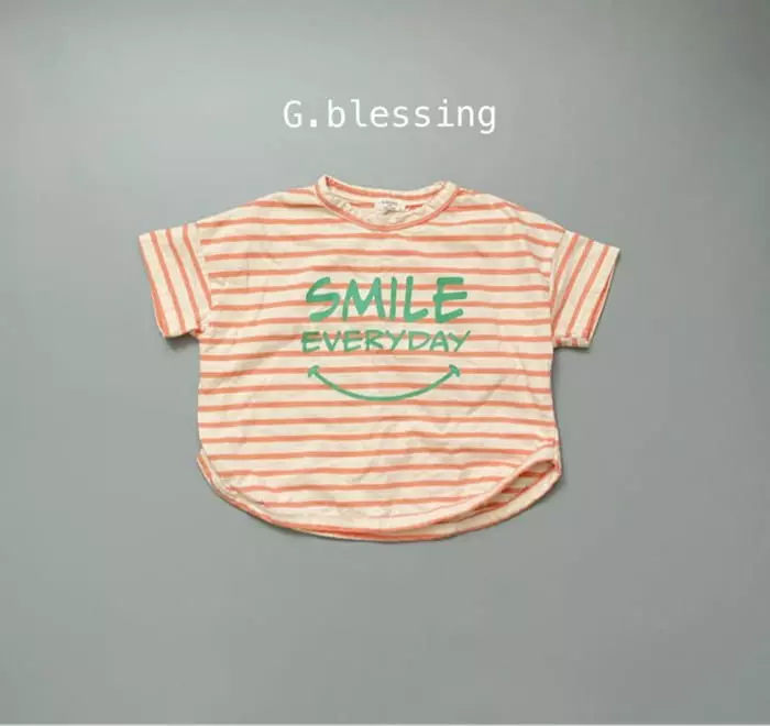 G Blessing - Korean Children Fashion - #Kfashion4kids - Smile Stripes Tee - 3