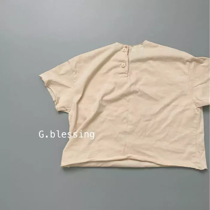 G Blessing - Korean Children Fashion - #fashionkids - Button Flower Tee - 3