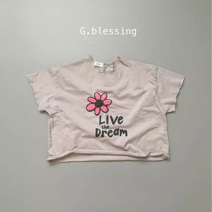 G Blessing - Korean Children Fashion - #fashionkids - Button Flower Tee - 4
