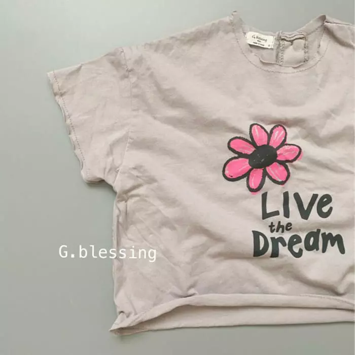 G Blessing - Korean Children Fashion - #kidsstore - Button Flower Tee - 5