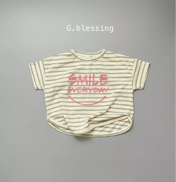 G Blessing - Korean Children Fashion - #kidsstore - Smile Stripes Tee
