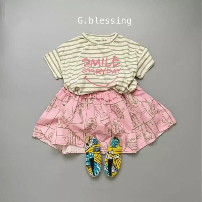 G Blessing - Korean Children Fashion - #minifashionista - Smile Stripes Tee - 6