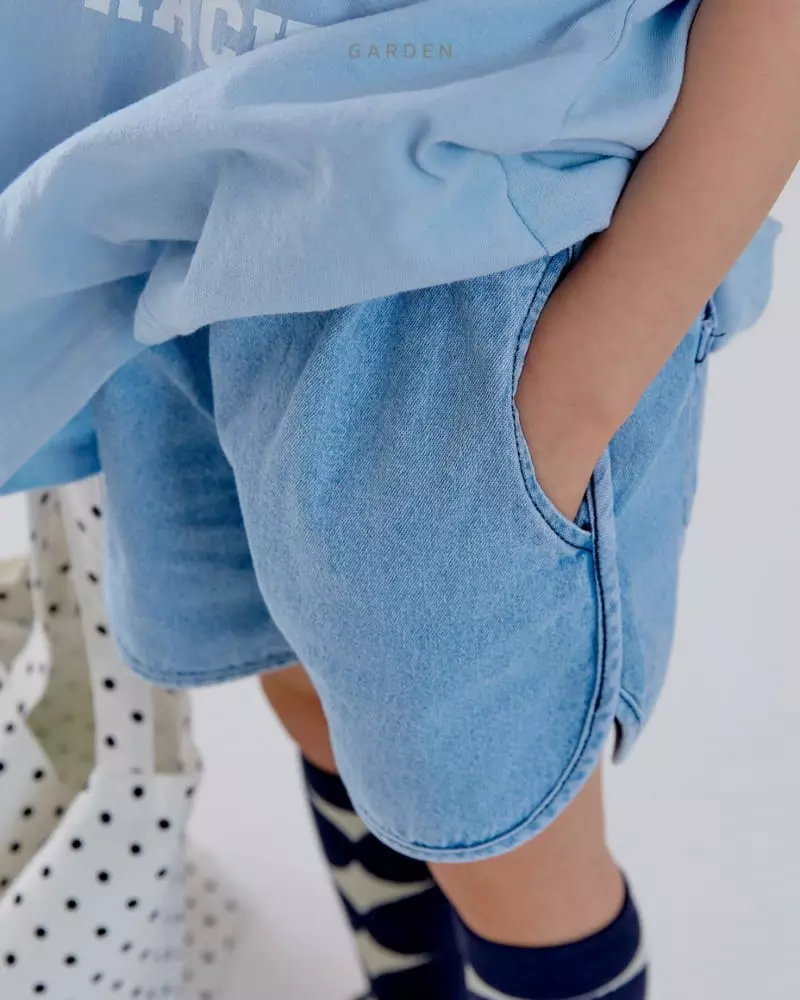 Garden - Korean Children Fashion - #fashionkids - Piping Denim Shorts - 9