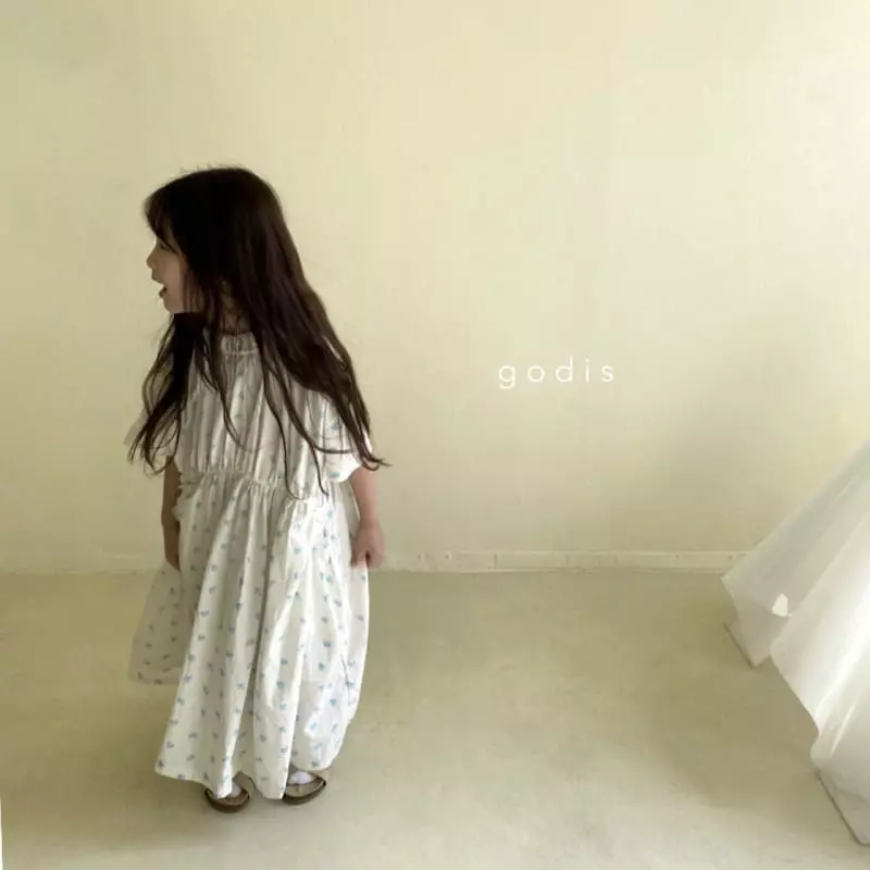 Godis - Korean Children Fashion - #Kfashion4kids - Shirring Pocket One-piece - 3