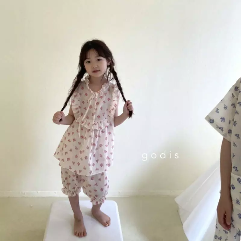 Godis - Korean Children Fashion - #childrensboutique - Pink Flower Pajama - 10