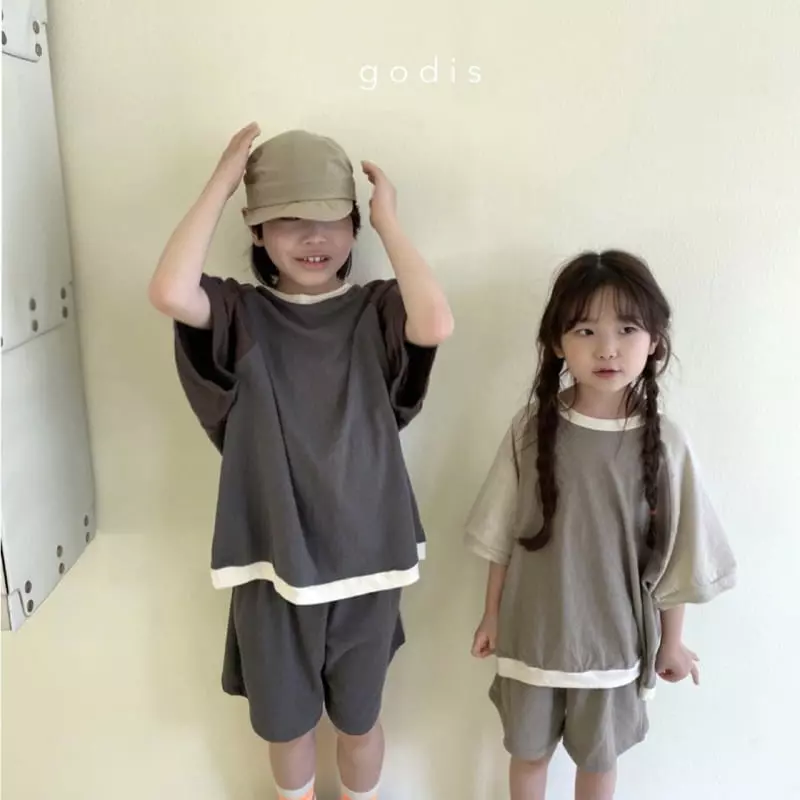 Godis - Korean Children Fashion - #kidzfashiontrend - Raglan Top Bottom Set - 11