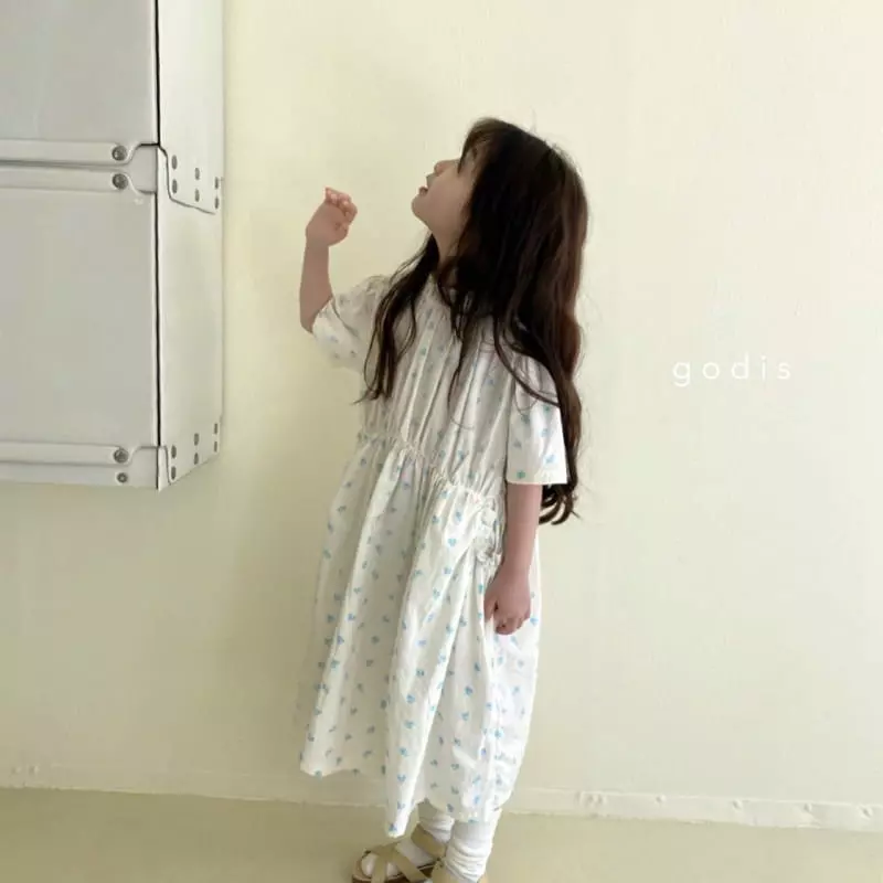 Godis - Korean Children Fashion - #Kfashion4kids - Shirring Pocket One-piece - 4
