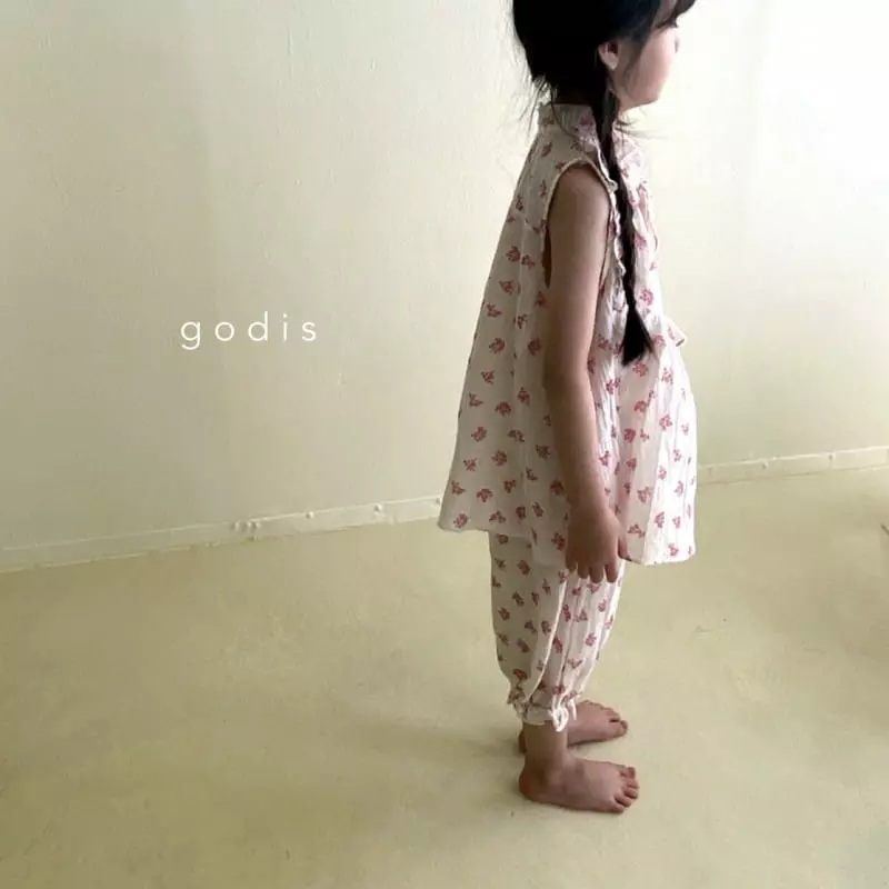 Godis - Korean Children Fashion - #littlefashionista - Pink Flower Pajama - 2