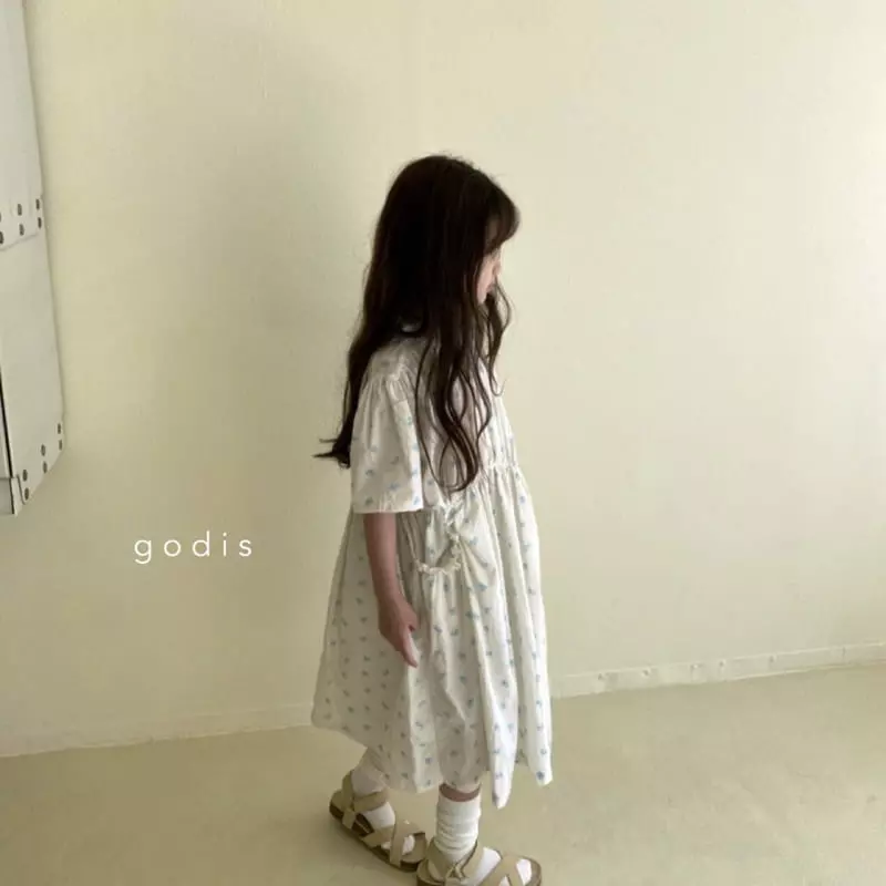 Godis - Korean Children Fashion - #minifashionista - Shirring Pocket One-piece - 6