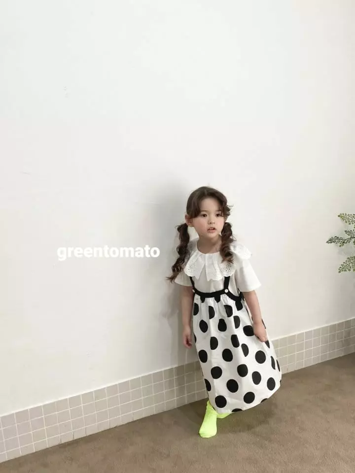 Green Tomato - Korean Children Fashion - #childrensboutique - Lace Collar Tee - 10