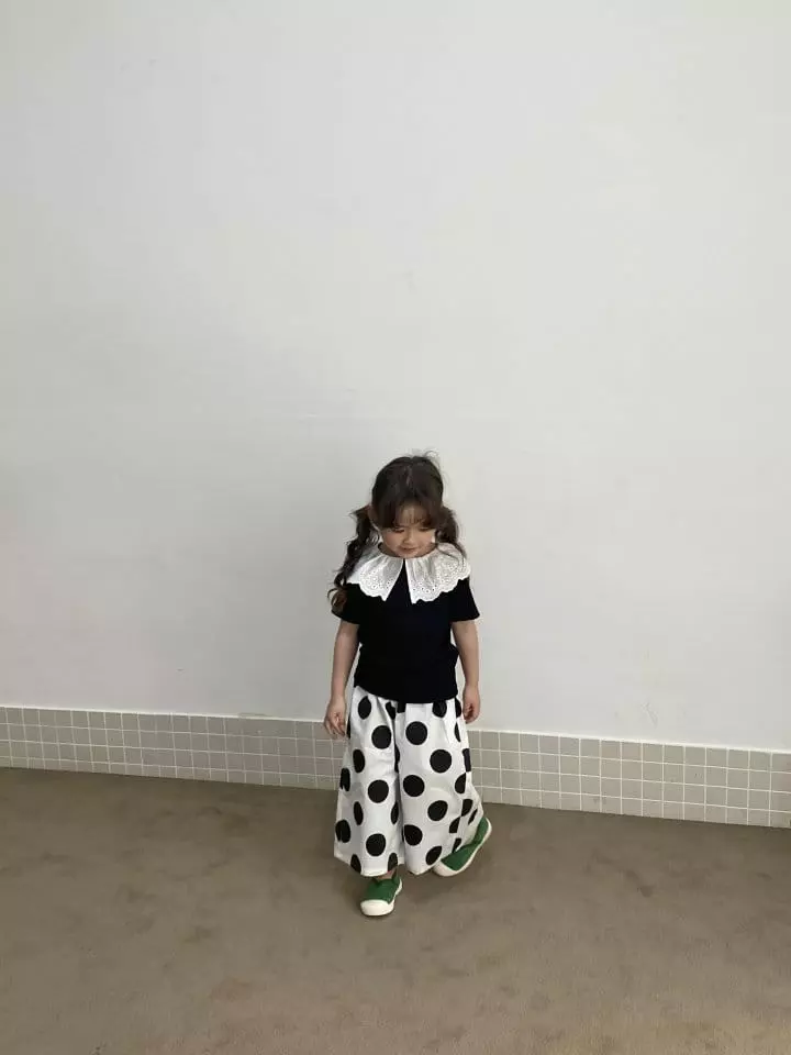 Green Tomato - Korean Children Fashion - #minifashionista - Lace Collar Tee - 6