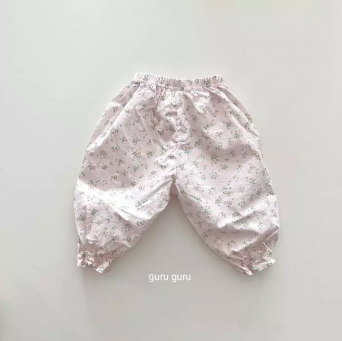 Guru Guru - Korean Baby Fashion - #babyfashion - Flower Sausage Pants - 2