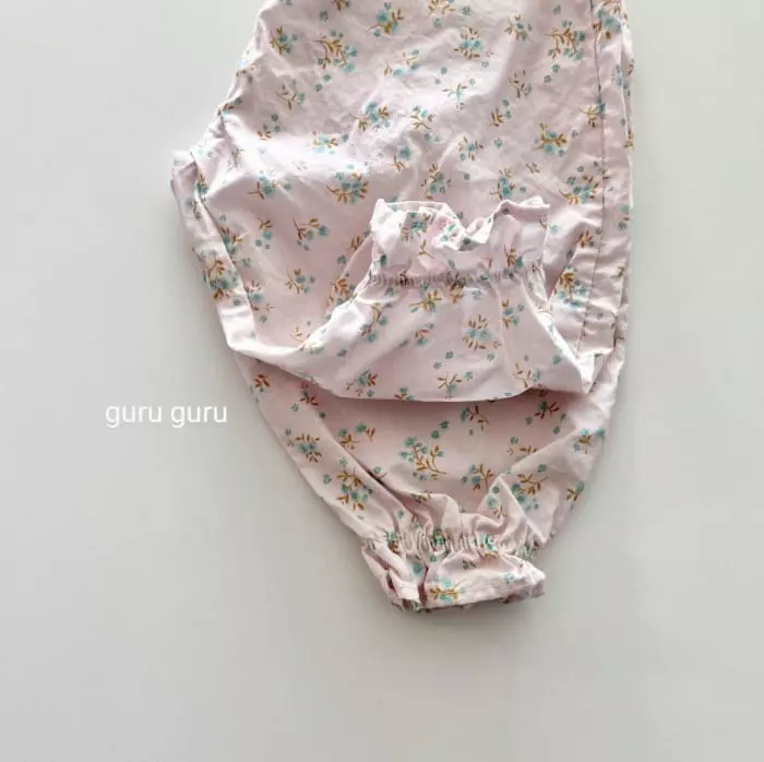 Guru Guru - Korean Baby Fashion - #babyfever - Flower Sausage Pants - 4