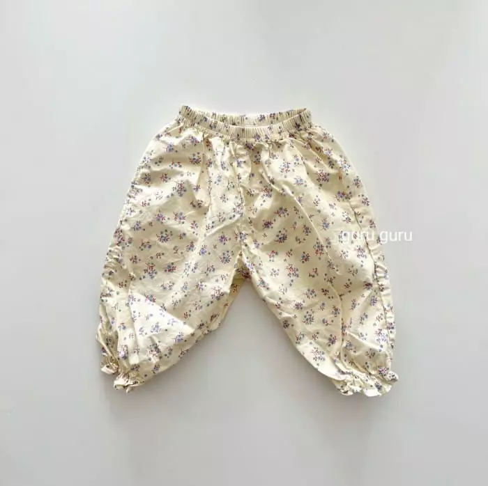 Guru Guru - Korean Baby Fashion - #babylifestyle - Flower Sausage Pants - 5