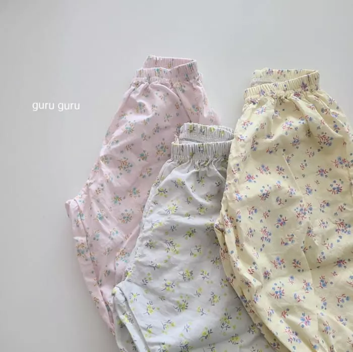 Guru Guru - Korean Baby Fashion - #babyoutfit - Flower Sausage Pants - 8