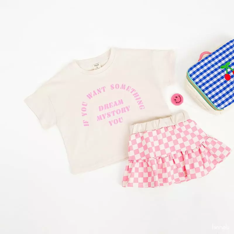 Hanab - Korean Children Fashion - #childofig - Dream Check Top Bottom Set - 11