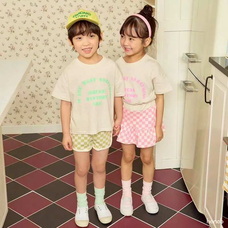 Hanab - Korean Children Fashion - #fashionkids - Dream Check Top Bottom Set