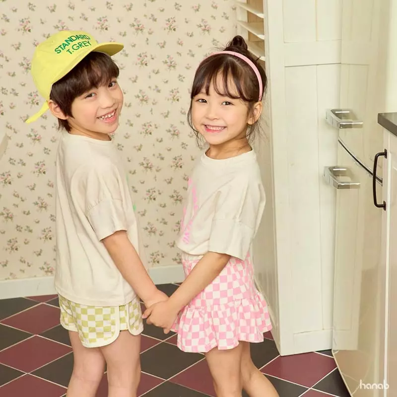 Hanab - Korean Children Fashion - #kidsstore - Dream Check Top Bottom Set - 4